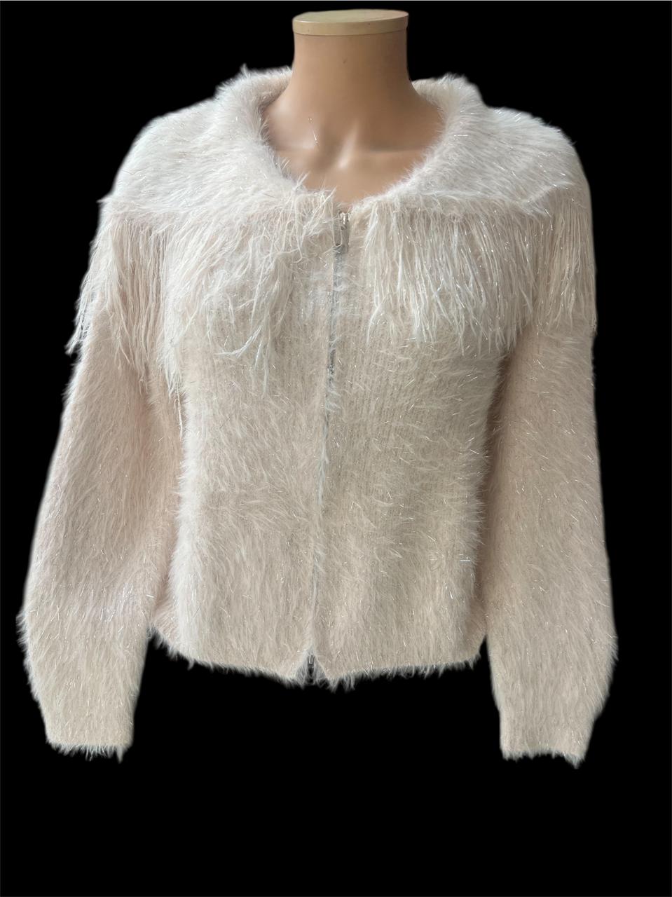 WHITE ZIPPER TOP - 5NYW1912995